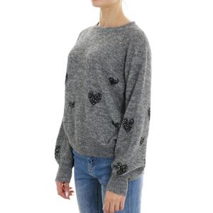 MAGLIA CUORI MOLLY BRACKEN GRIGIO